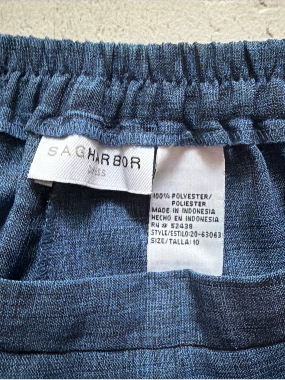Vintage 90s women’s size 10 two-piece pant suit by Sag Harbor. Blue. Great cond. - Picture 13 of 17